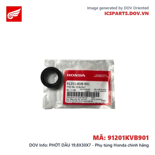 PHỚT DẦU 19.8X30X7 - Phụ tùng Honda chính hãng