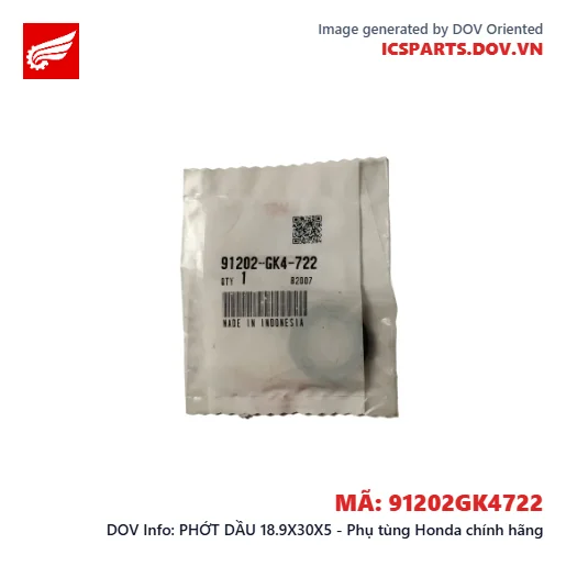 PHỚT DẦU 18.9X30X5 - Phụ tùng Honda chính hãng