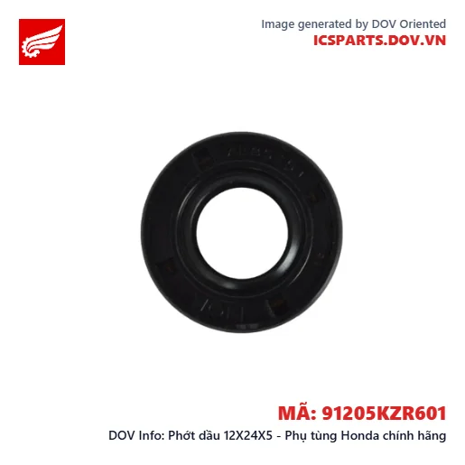Phớt dầu 12X24X5 - Phụ tùng Honda chính hãng