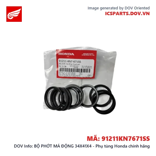 BỘ PHỚT MÁ ĐỘNG 34X41X4 - Phụ tùng Honda chính hãng