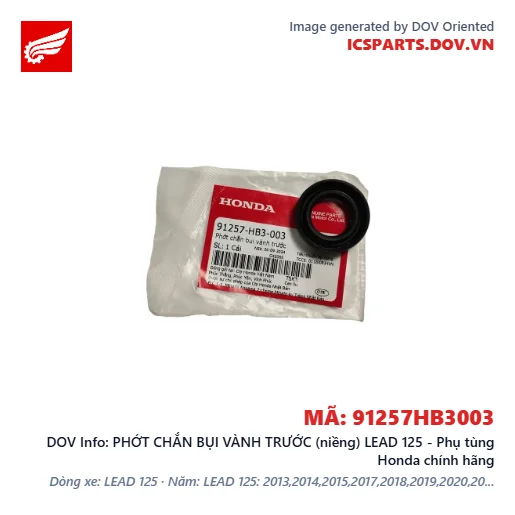 PHỚT CHẮN BỤI VÀNH TRƯỚC (niềng) LEAD 125 - Phụ tùng Honda chính hãng