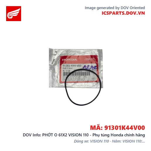 PHỚT O 61X2 VISION 110 - Phụ tùng Honda chính hãng