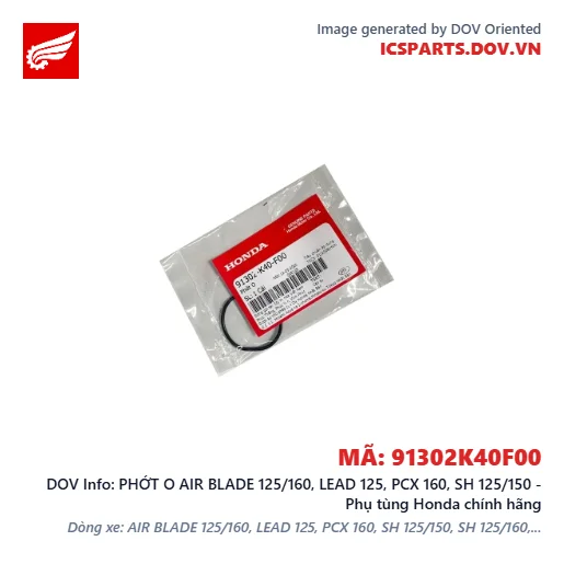 PHỚT O AIR BLADE 125/160, LEAD 125, PCX 160, SH 125/150 - Phụ tùng Honda chính hãng