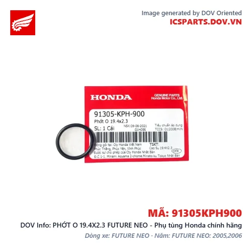 PHỚT O 19.4X2.3 FUTURE NEO - Phụ tùng Honda chính hãng