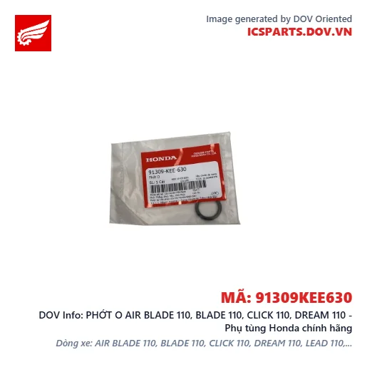 PHỚT O AIR BLADE 110, BLADE 110, CLICK 110, DREAM 110 - Phụ tùng Honda chính hãng