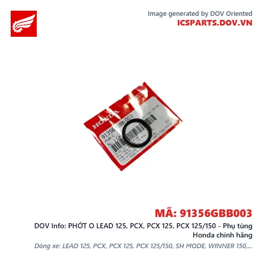 PHỚT O LEAD 125, PCX, PCX 125, PCX 125/150 - Phụ tùng Honda chính hãng