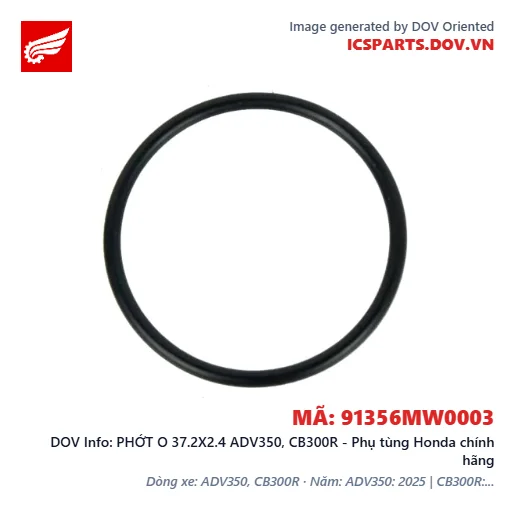 PHỚT O 37.2X2.4 ADV350, CB300R - Phụ tùng Honda chính hãng