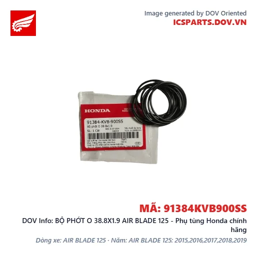 BỘ PHỚT O 38.8X1.9 AIR BLADE 125 - Phụ tùng Honda chính hãng
