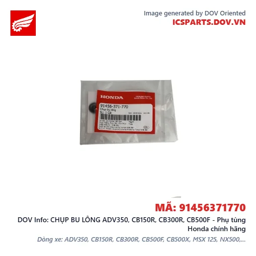 CHỤP BU LÔNG ADV350, CB150R, CB300R, CB500F - Phụ tùng Honda chính hãng