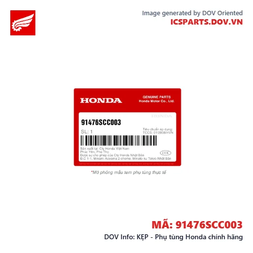 KẸP - Phụ tùng Honda chính hãng