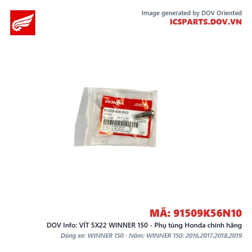 VÍT 5X22 WINNER 150 - Phụ tùng Honda chính hãng