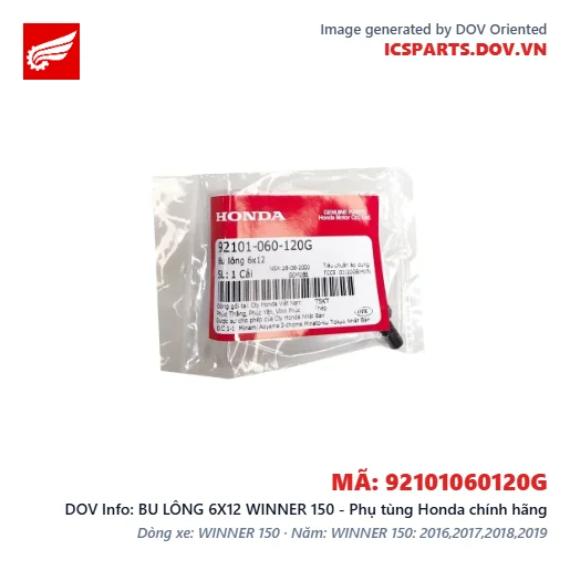 BU LÔNG 6X12 WINNER 150 - Phụ tùng Honda chính hãng