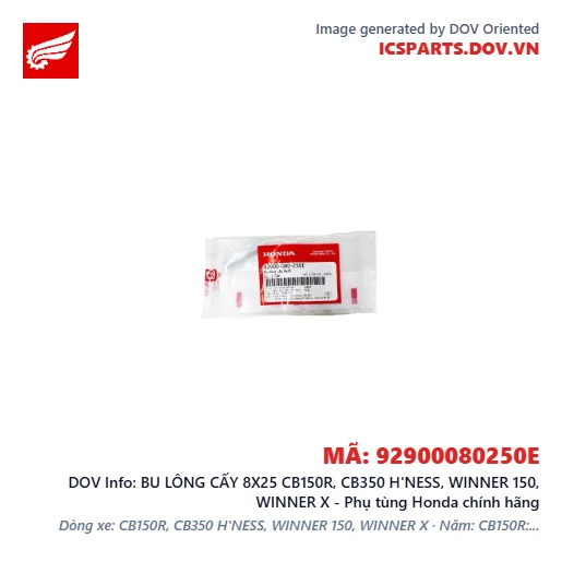 BU LÔNG CẤY 8X25 CB150R, CB350 H'NESS, WINNER 150, WINNER X - Phụ tùng Honda chính hãng