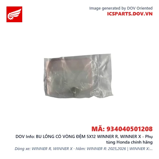 BU LÔNG CÓ VÒNG ĐỆM 5X12 WINNER R, WINNER X - Phụ tùng Honda chính hãng