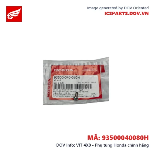VÍT 4X8 - Phụ tùng Honda chính hãng