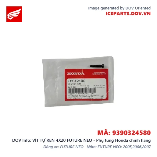 VÍT TỰ REN 4X20 FUTURE NEO - Phụ tùng Honda chính hãng