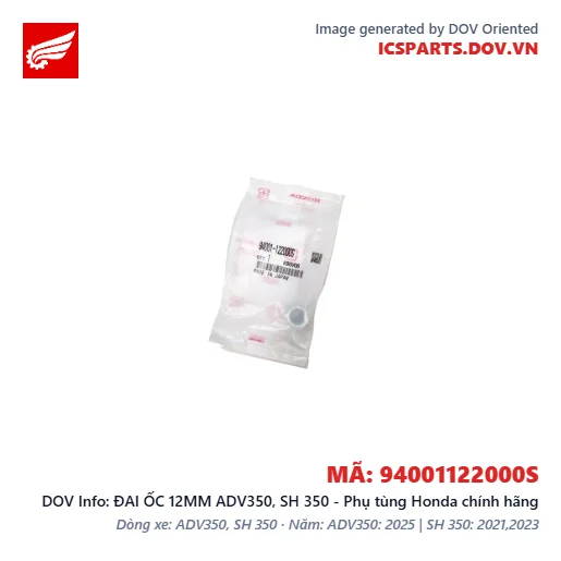 ĐAI ỐC 12MM ADV350, SH 350 - Phụ tùng Honda chính hãng