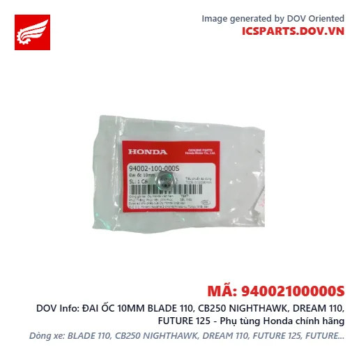 ĐAI ỐC 10MM BLADE 110, CB250 NIGHTHAWK, DREAM 110, FUTURE 125 - Phụ tùng Honda chính hãng