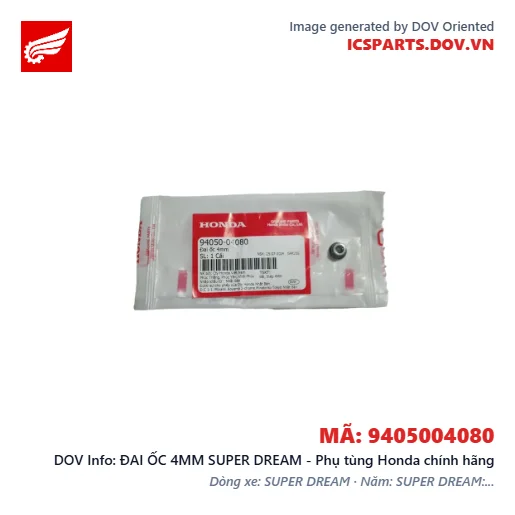 ĐAI ỐC 4MM SUPER DREAM - Phụ tùng Honda chính hãng