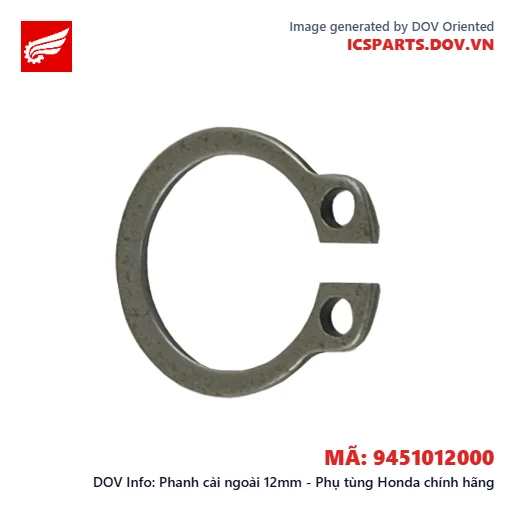 Phanh cài ngoài 12mm - Phụ tùng Honda chính hãng