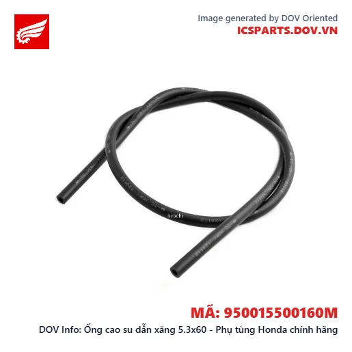 Ống cao su dẫn xăng 5.3x60 - Phụ tùng Honda chính hãng