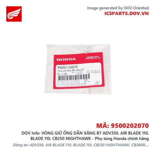 VÒNG GIỮ ỐNG DẪN XĂNG B7 ADV350, AIR BLADE 110, BLADE 110, CB250 NIGHTHAWK - Phụ tùng Honda chính hãng