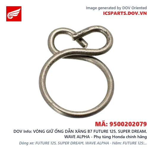 VÒNG GIỮ ỐNG DẪN XĂNG B7 FUTURE 125, SUPER DREAM, WAVE ALPHA - Phụ tùng Honda chính hãng