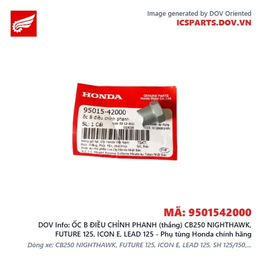 ỐC B ĐIỀU CHỈNH PHANH (thắng) CB250 NIGHTHAWK, FUTURE 125, ICON E, LEAD 125 - Phụ tùng Honda chính hãng