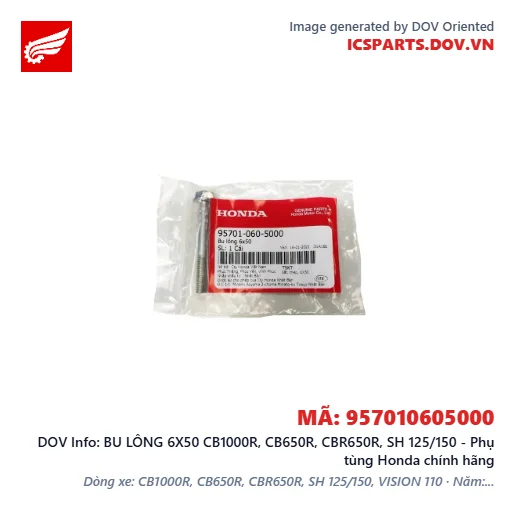 BU LÔNG 6X50 CB1000R, CB650R, CBR650R, SH 125/150 - Phụ tùng Honda chính hãng