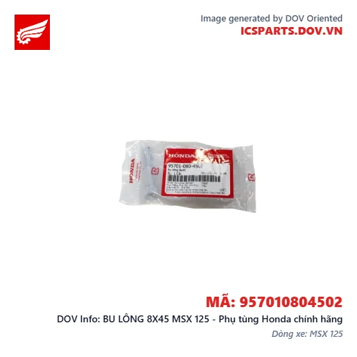 BU LÔNG 8X45 MSX 125 - Phụ tùng Honda chính hãng