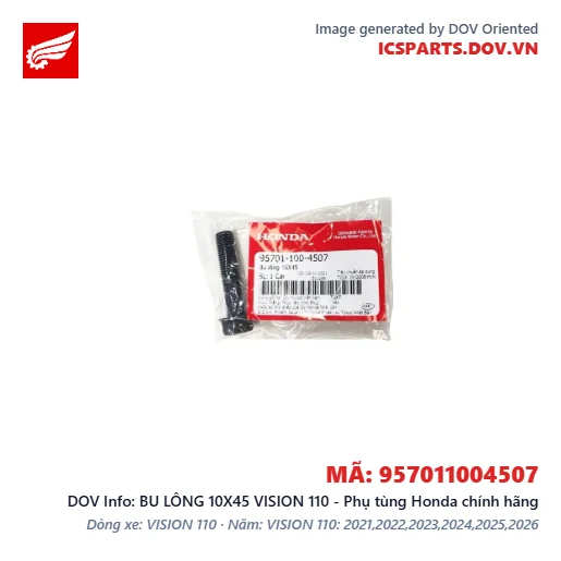 BU LÔNG 10X45 VISION 110 - Phụ tùng Honda chính hãng