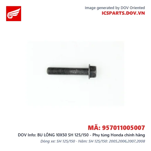 BU LÔNG 10X50 SH 125/150 - Phụ tùng Honda chính hãng