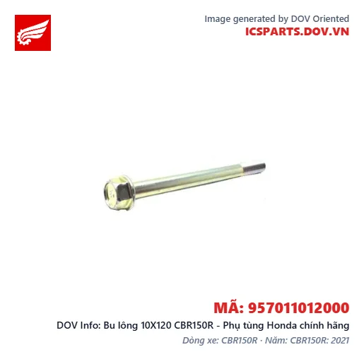 Bu lông 10X120 CBR150R - Phụ tùng Honda chính hãng