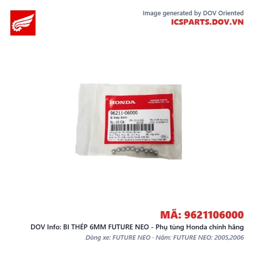 BI THÉP 6MM FUTURE NEO - Phụ tùng Honda chính hãng