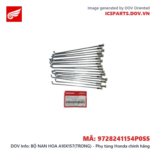 BỘ NAN HOA A10X157(TRONG) - Phụ tùng Honda chính hãng