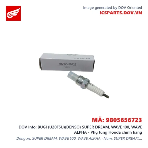 BUGI (U20FSU)(DENSO) SUPER DREAM, WAVE 100, WAVE ALPHA - Phụ tùng Honda chính hãng