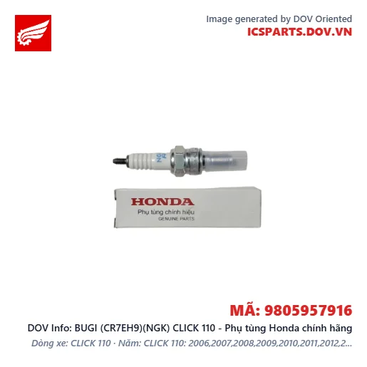BUGI (CR7EH9)(NGK) CLICK 110 - Phụ tùng Honda chính hãng