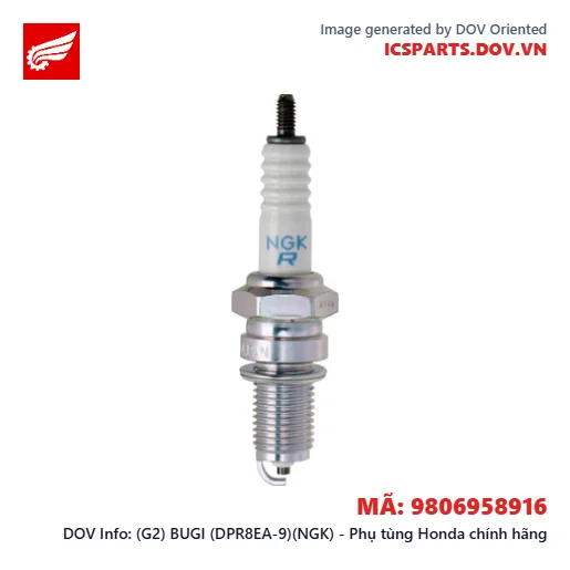 (G2) BUGI (DPR8EA-9)(NGK) - Phụ tùng Honda chính hãng