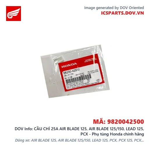 CẦU CHÌ 25A AIR BLADE 125, AIR BLADE 125/150, LEAD 125, PCX - Phụ tùng Honda chính hãng