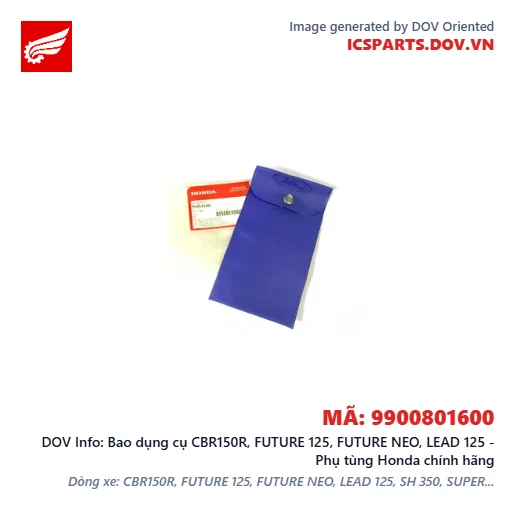 Bao dụng cụ CBR150R, FUTURE 125, FUTURE NEO, LEAD 125 - Phụ tùng Honda chính hãng
