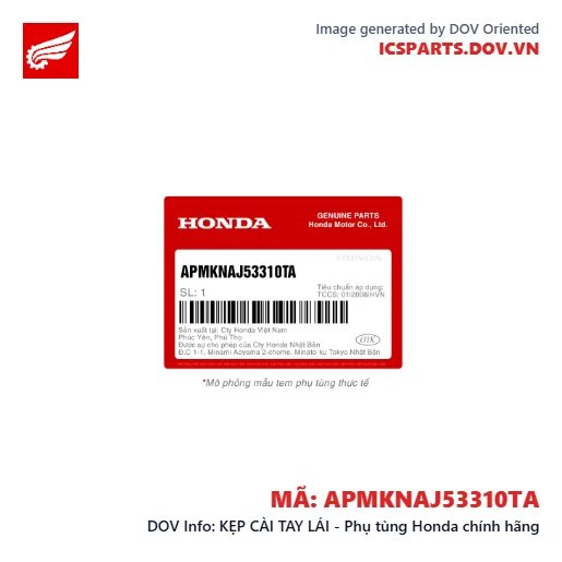 KẸP CÀI TAY LÁI - Phụ tùng Honda chính hãng