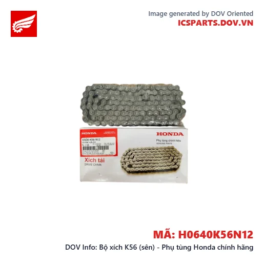 Bộ xích K56 (sên) - Phụ tùng Honda chính hãng