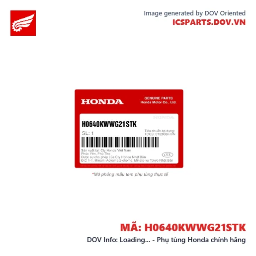 Loading... - Phụ tùng Honda chính hãng