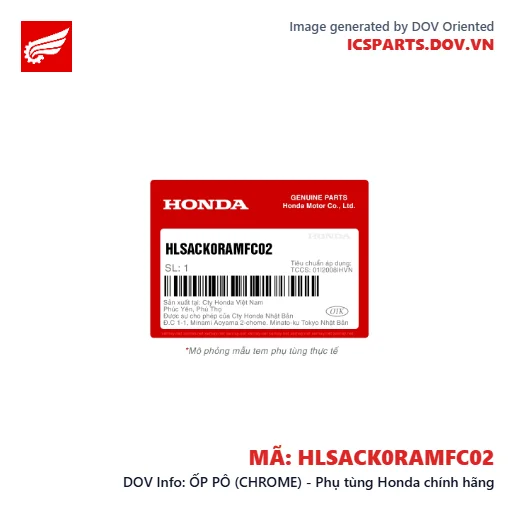 ỐP PÔ (CHROME) - Phụ tùng Honda chính hãng
