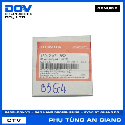 BỘ XÉC MĂNG CỐT 1 (0.25) SUPER DREAM, WAVE 100, WAVE ALPHA — 13012KFL852