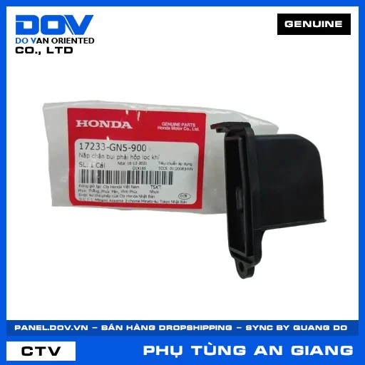 NẮP CHẮN BỤI PHẢI HỘP LỌC KHÍ (lọc gió) WAVE ALPHA — 17233GN5900