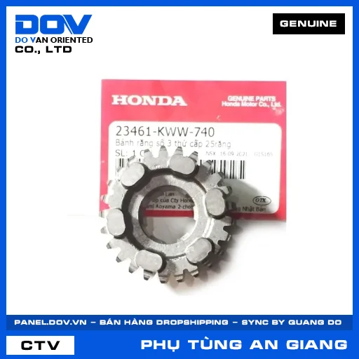 BÁNH RĂNG SỐ 3 THỨ CẤP 25RĂNG BLADE 110, DREAM 110, WAVE ALPHA 110, WAVE RSX 110 — 23461KWW740