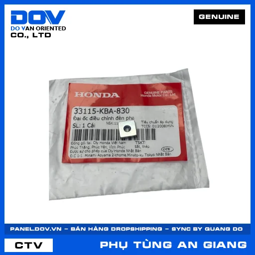 ĐAI ỐC ĐIỀU CHỈNH ĐÈN PHA FUTURE 125, VISION 110, WAVE RSX 110 — 33115KBA830
