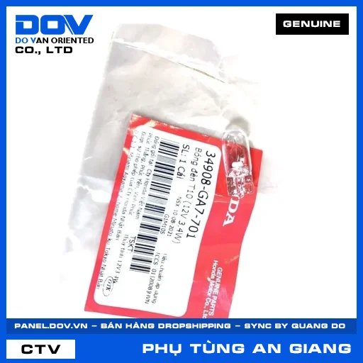 Bóng đèn T10 (12V 3.4W) AIR BLADE 110, BLADE 110, CB250 NIGHTHAWK, CLICK 110 — 34908GA7701