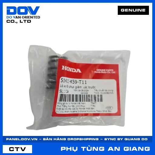 LÒ XO HỒI PHỤC GIẢM XÓC TRƯỚC (phuộc) AIR BLADE 125/150, AIR BLADE 125/160 — 51411K59T11